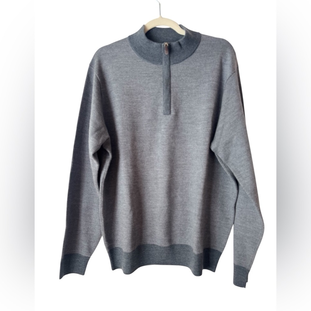 Peter Millar Men’s XL Crown Crafted Ashland 💯 merino wool quarter zip sweater